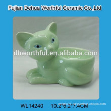 Useful ceramic egg cup holder with fox design